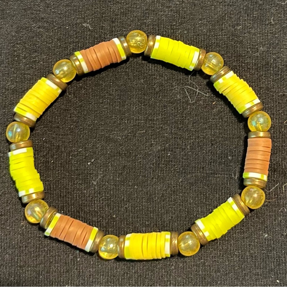 Yellow beaded bracelet